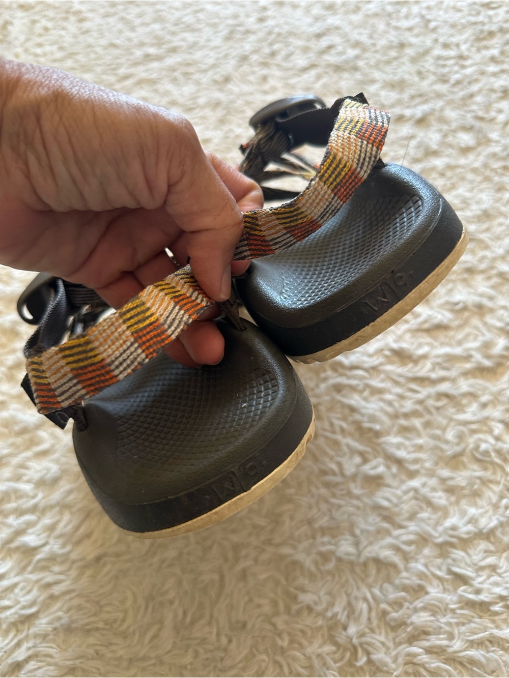 Chaco Women’s Z/Cloud X2 Remix Sandals Brown/Orange Stripe Size 9 - Picture 5 of 8